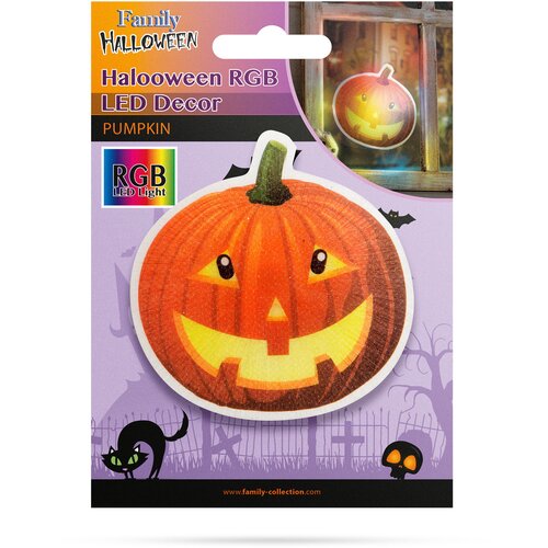Family Halloween RGB LED dekor - samolepilni - buča, (5000183866) Cene