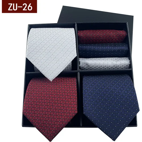  Darilna škatla Silk Ties Hanky Set 3 Styles Moška kravata MultiColor 1, (21535882)