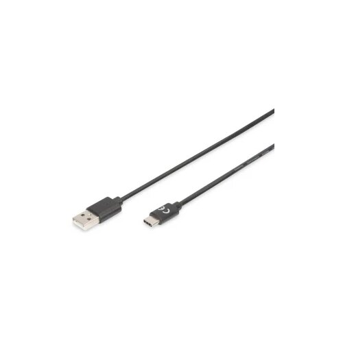 Digitus USB 2.0 Priključni kabel [1x Muški konektor USB-C™ - 1x Muški konektor USB 2.0 tipa A] 1.8 m Crna Sa zaštitom Cijene