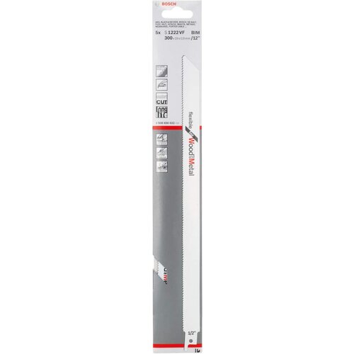 Bosch list univerzalne testere S 1222 VF Flexible for Wood and Metal - pakovanje 2 komada - 2608656043 Slike