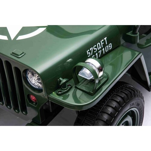 Lean Toys Otro&amp;scaron;ki električni avto USA ARMY 4X4 Enosed 12V Zelena Slike