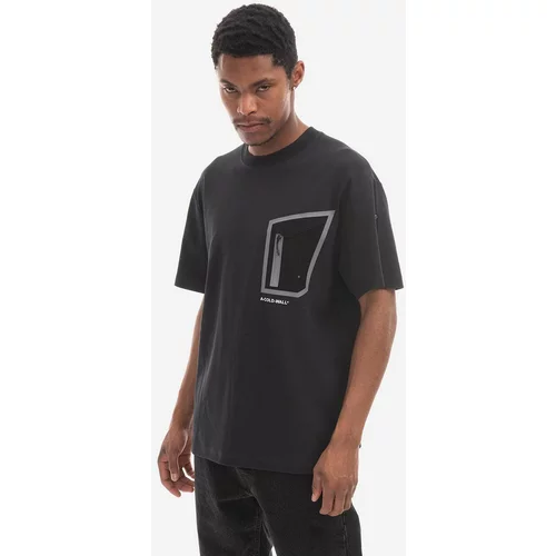 A-COLD-WALL* Bombažna kratka majica Technical Polygon T-Shirt črna barva