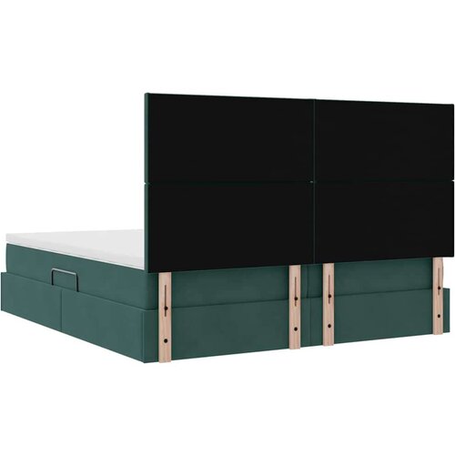 Krevet s od storage s madracem Tamnozelena 200 x 200 cm Bar&amp;scaron;un - Tamnozelena 200 x 200 cm Gladak dizajn Slike