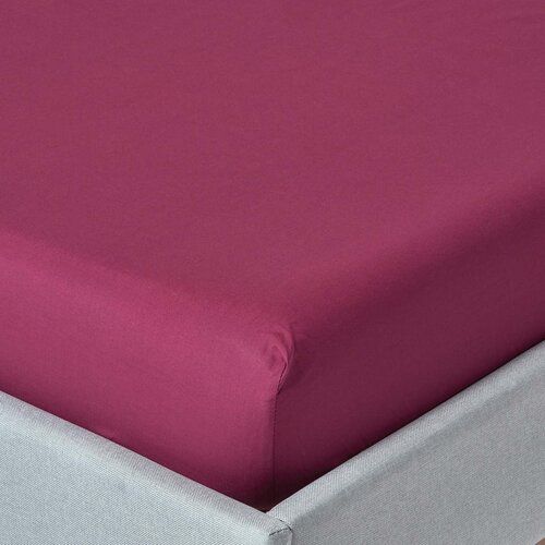 HOMESCAPES prilegajoče se pregrinjalo iz egipčanskega bombaža v barvi slive, 200 niti, 140x200 cm, (20750830) Cene