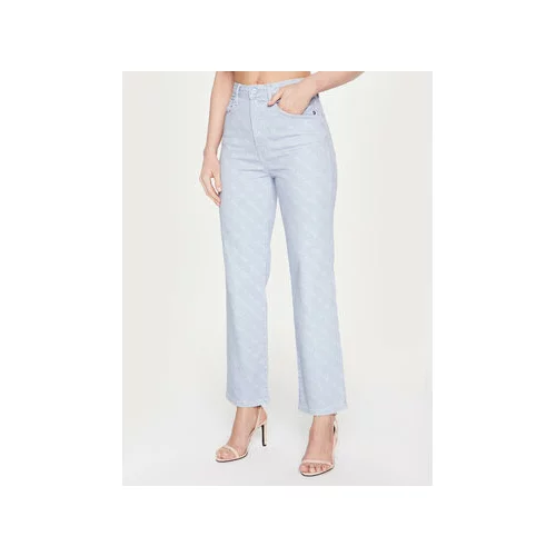 Guess Jeans hlače Melrose W3RA32 WF5V3 Modra Regular Fit