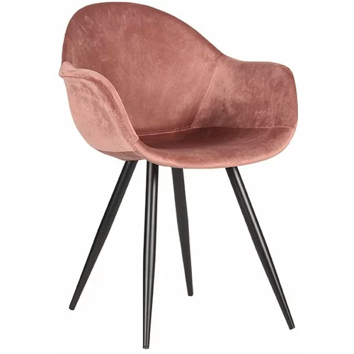 LABEL51 Svijetlo ružičaste baršunaste blagovaonske stolice u setu 2 kom Forli –