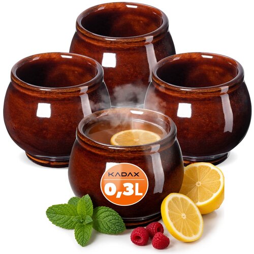 KADAX vrčki za kuhano vino, komplet 4 vrčkov iz kamnite keramike, 300 ml, (5000351726) Cene