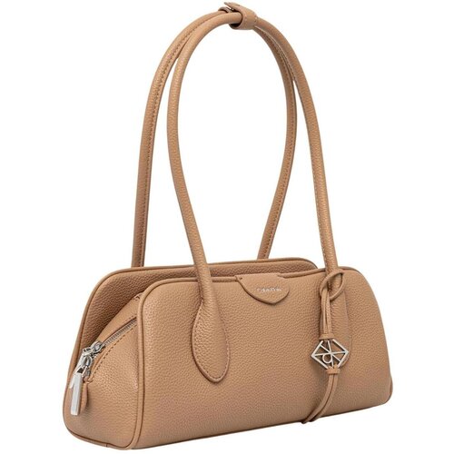 Calvin Klein Jeans Torbe EMBLEM TRIO PEBBLE SHOULDER BAG LV04F3743G Bež Slike