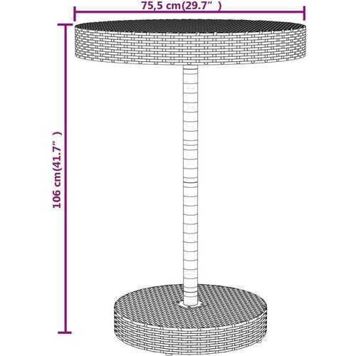  5-dijelni vrtni barski set sivi od poliratana i drva bagrema Cijene