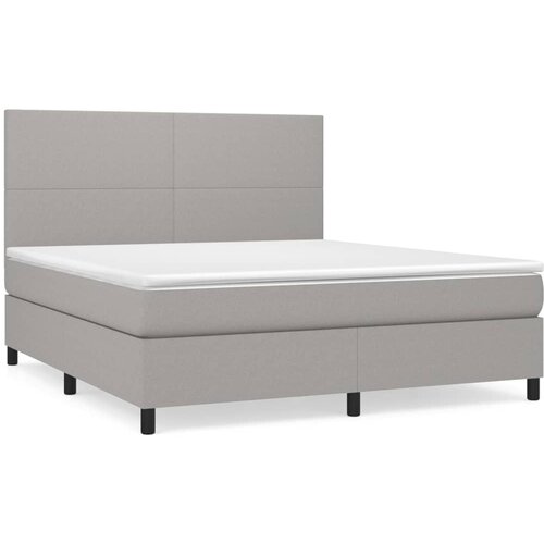 box spring s madracem svjetlosiva 160x200 cm tkanina Slike