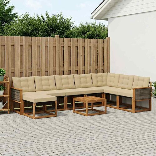  Set vanjskih sofa 9 kom. Prirodna i bež Cijene