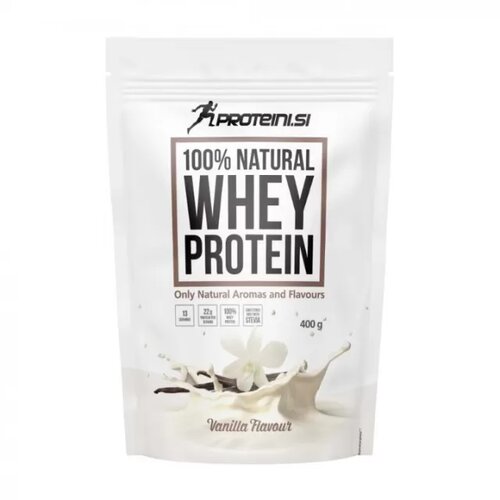 Proteini.si natural whey protein, vanila, 400g Slike