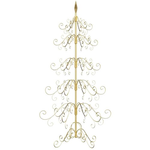  Metalna božićna jelka Zlatno 150 cm Čelik s prahom Slike