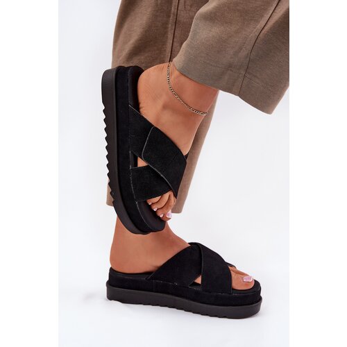 Boto Womens platform sandals with intertwining straps black Rinasara Cene