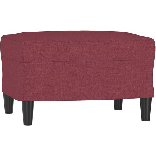  Trosjed s tabureom crvena boja vina 180 cm od tkanine Slike