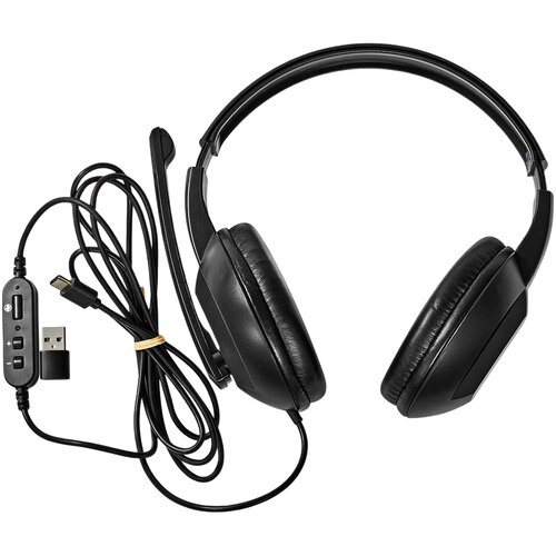 Oem Nedis, PC slušalke čezušesne stereo USB-C z adapterjem USB-A in zložljivim mikrofonom, Črna, (5000228749) Cene