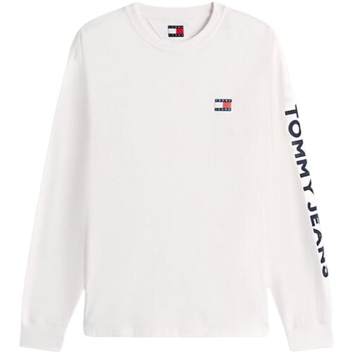 Tommy Hilfiger Majice z dolgimi rokavi TJM REG POP COL NW C DM0DM21591 Bela Slike