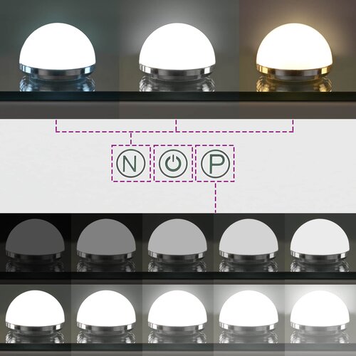  LED Ogledalo za Toaletni Stolić Bijeli 80 x 10 x 52,5 cm Slike