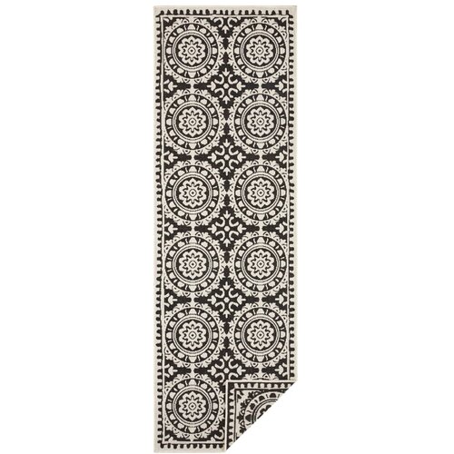 NORTHRUGS Črno-krem zunanja preproga Jardin, 80 x 350 cm Cene