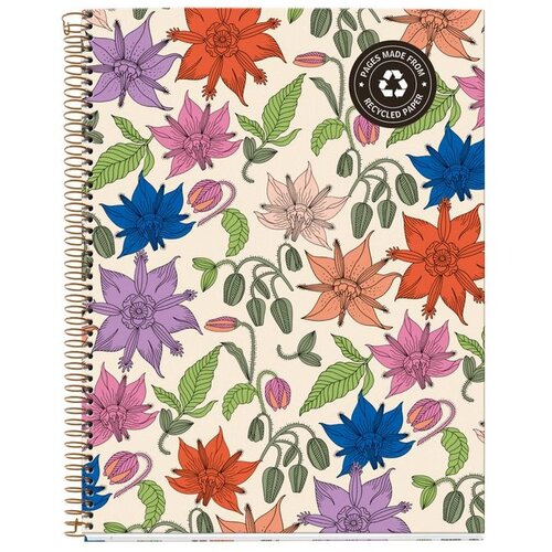 MiquelRius Kolegij blok A4 80g 120L spiralni crte vintage lily MR46810 Cene