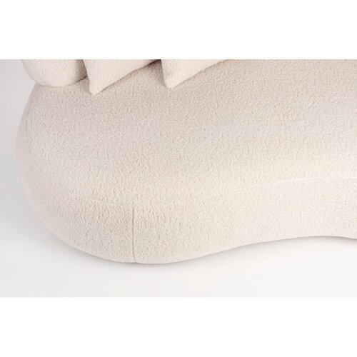 White Label Kremno bela sedežna garnitura 185 cm Noxx &amp;ndash; Slike