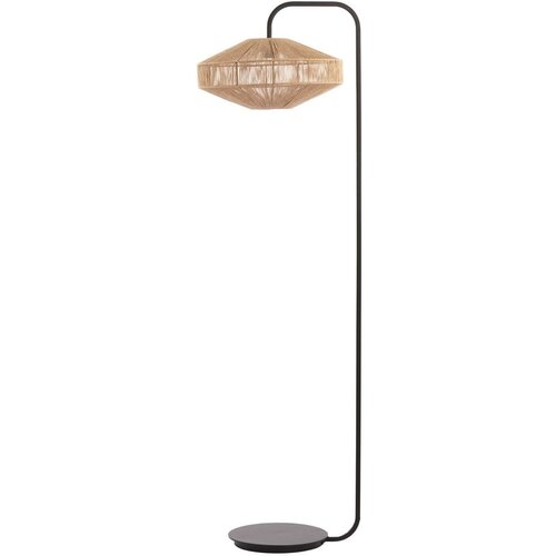 Light &amp;amp; Living Mat crna/u prirodnoj boji stojeća svjetiljka s tekstilnim sjenilom (visina 164 cm) Lyra &amp;ndash; Slike