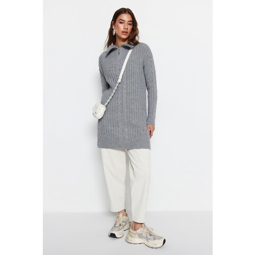 Trendyol Sweater - Grau - Regular fit Cene