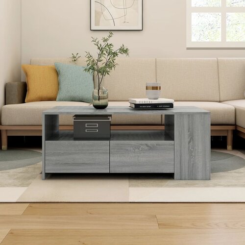 Furnova Klubska mizica siva sonoma 102x55x42 cm inženirski les, (21913465) Slike