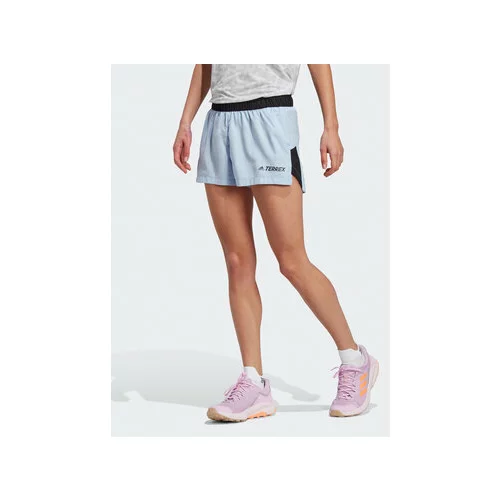 Adidas Športne kratke hlače Terrex Trail Running Shorts HS9555 Modra Slim Fit