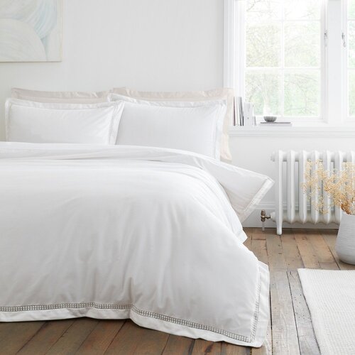 Bianca Bela bombažna posteljnina za zakonsko posteljo 200x200 cm Oxford Lace Trim &amp;ndash; Slike