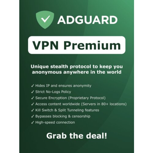 AdGuard VPN Premium (10 Devices, 2 Years) Key GLOBAL Cene