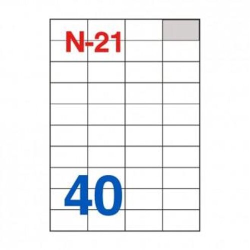 NANO Etikete za laserske i ink-jet pisače , N-21, 52,5x29,7 mm, 100/1 Cijene