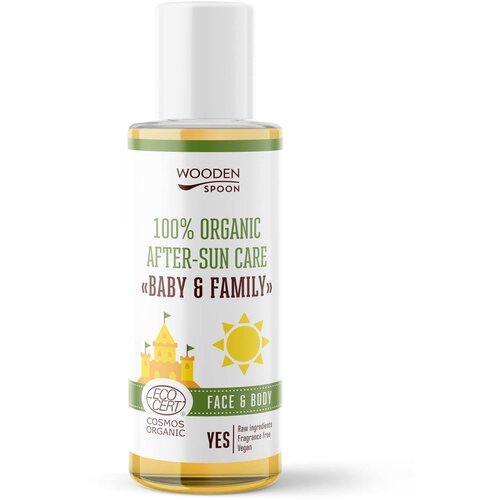WoodenSpoon Baby &amp;amp; Family olje po sončenju za obraz in telo 100 ml Slike