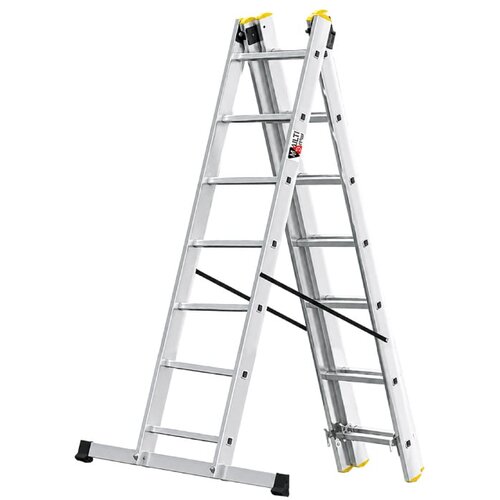  Aluminijumske trodelne merdevine 3x7 gazi&amp;scaron;ta 150 kg Slike