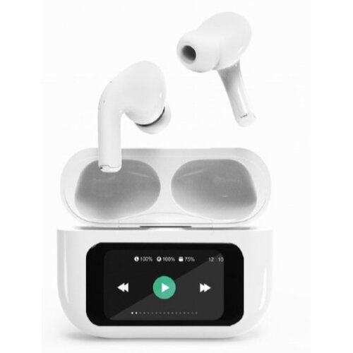 Gembird TWS-LCD-ANC-01-W bluetooth V5.1 slu&scaron;alice, TWS, LCD display, Active Noise Cancelling, White Cene