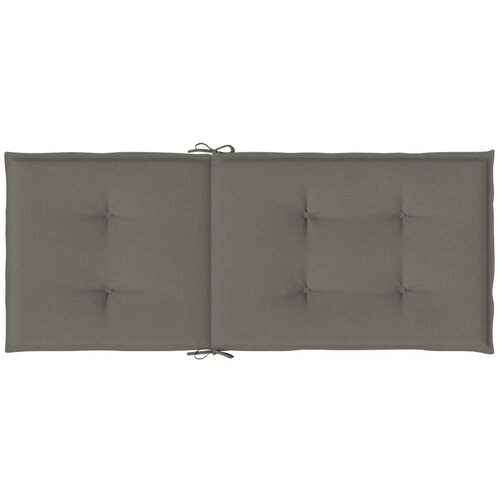  Jastuci za stolice 4 kom tamnosivi 120 x 50 x 4 cm od tkanine Slike