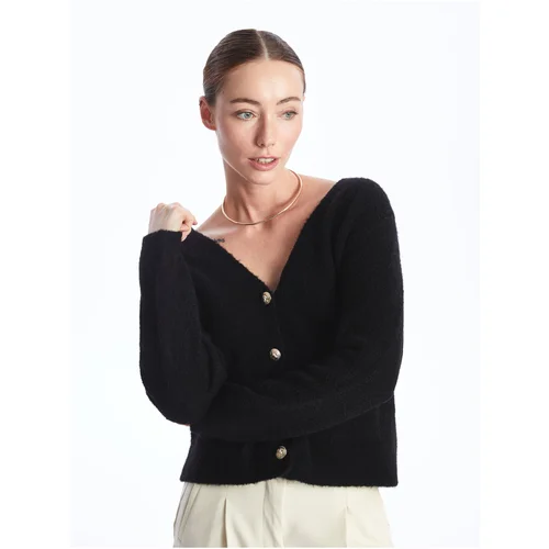 LC Waikiki V-Neck Plain Long Sleeve Women's Knitwear Cardigan