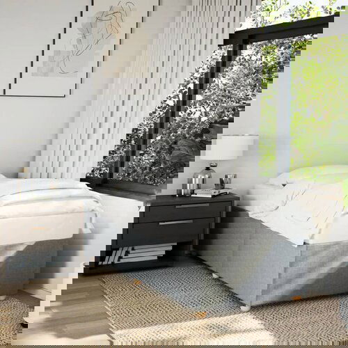 Furnova Posteljni okvir brez vzmetnice svetlo siv 90x190 cm blago, (21938263) Slike