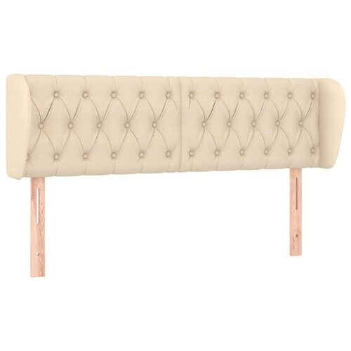 Maison Chic Vzglavna omarica - Nočna omarica - Posteljna omarica z ušesi krem 163x23x78/88 cm blago, (21710107) Cene