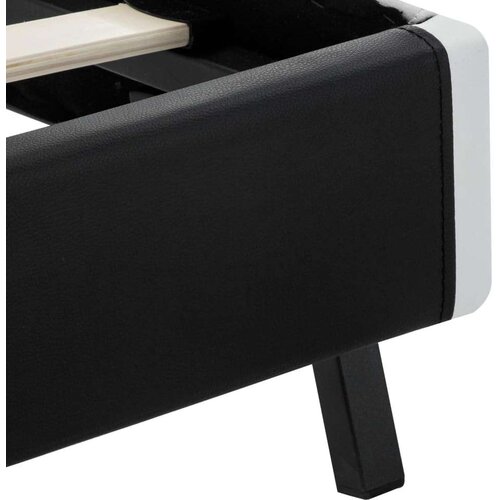  Okvir za krevet od umjetne kože s LED svjetlom crni 120x200 cm Slike