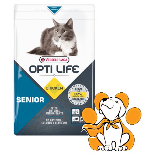 Opti Life Versele-Laga Cat Senior 1kg, Ishrana Za Starije Mačke, Piletina Slike