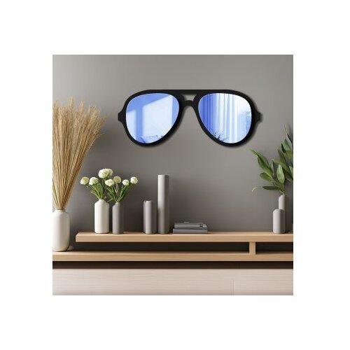 WALLXPERT Ogledalo Ozgl508, 70x28 cm, Plavo Cene