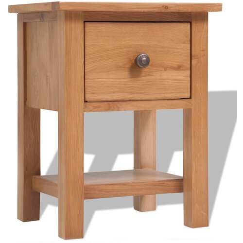 The Living Store Nočna omarica 36x30x47 cm trdna hrastovina - Nočna Omarica, (21434659) Slike