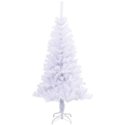 VidaXL Umjetno božićno drvce s stalakom Bijelo 150 cm PVC i čelik Slike