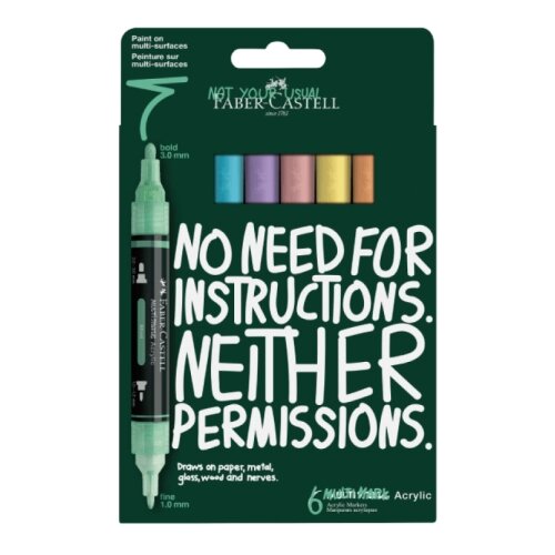 Faber-Castell Marker akrilni Pastel Set 1/6 komada 186005 Slike
