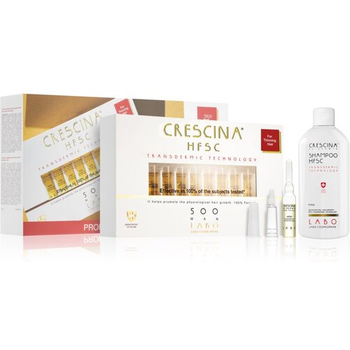 Crescina Transdermic 500 Re-Growth set 500 (za pospeševanje rasti las) za moške Cene