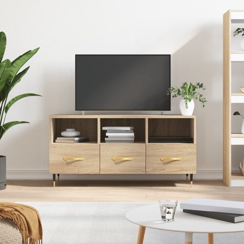 VidaXL TV omarica sonoma hrast 102x36x50 cm inženirski les Slike