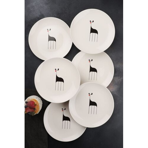 Hermia Set dezertnih tanjira, 6 komada, Beli Cene