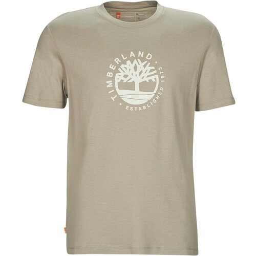 Timberland Majice s kratkimi rokavi SS Refibra Logo Graphic Tee Regular Bež Slike