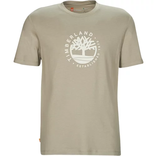Timberland Majice s kratkimi rokavi SS Refibra Logo Graphic Tee Regular Bež
